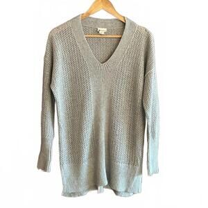 Stylus Women's Sweater Size Large Light Grey Long Sleeve Knit Pullover Classic